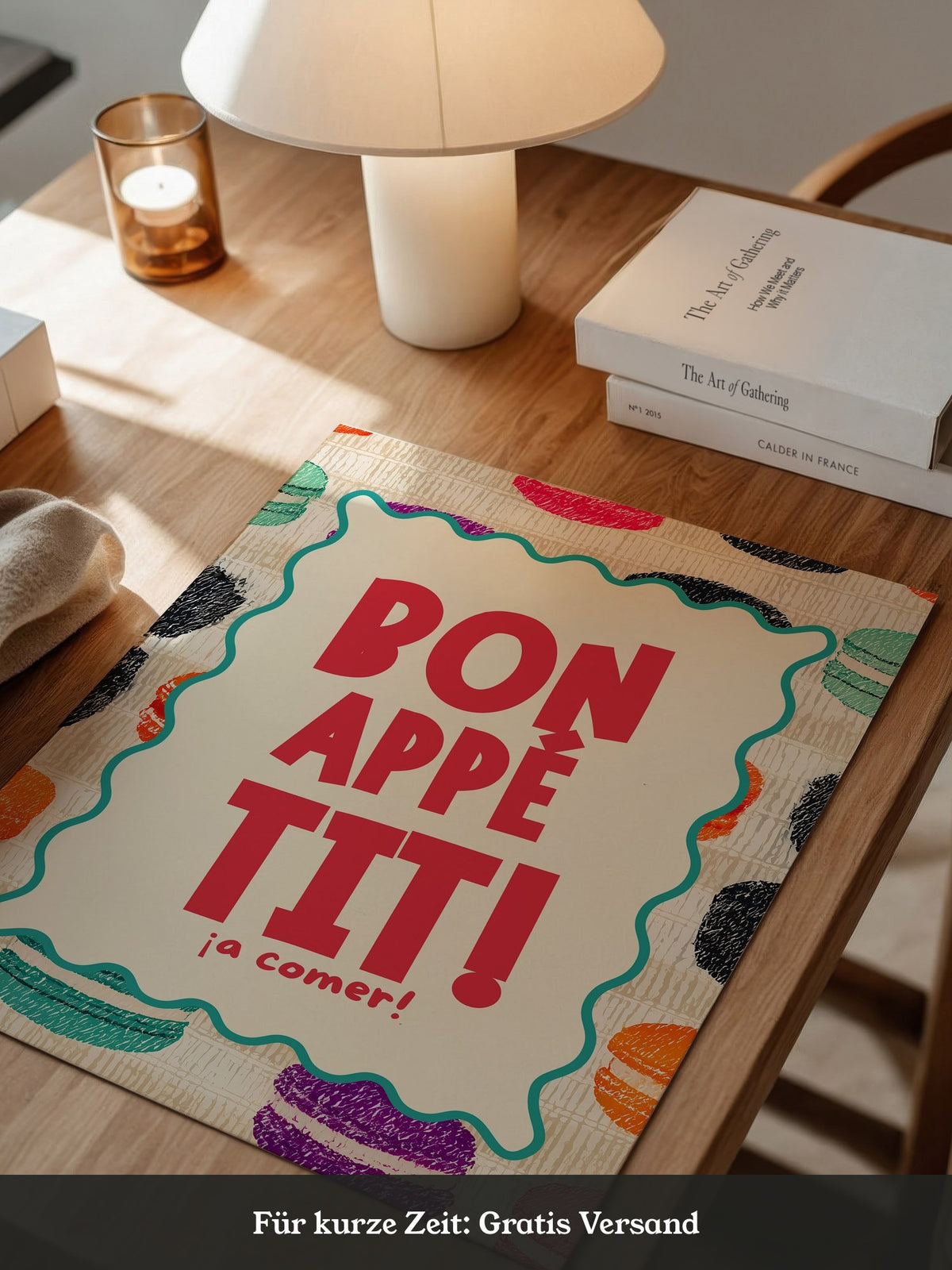 Bunte Macarons Skizzenstil