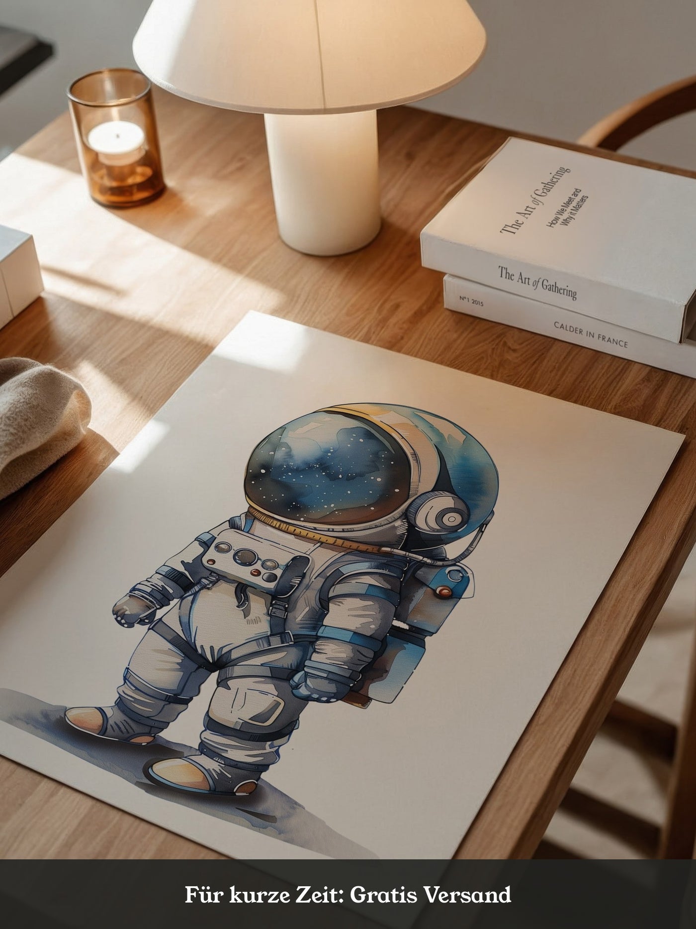 Astronaut Comic-Stil Farbig