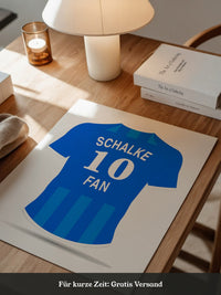 Blaues Trikot Rückansicht