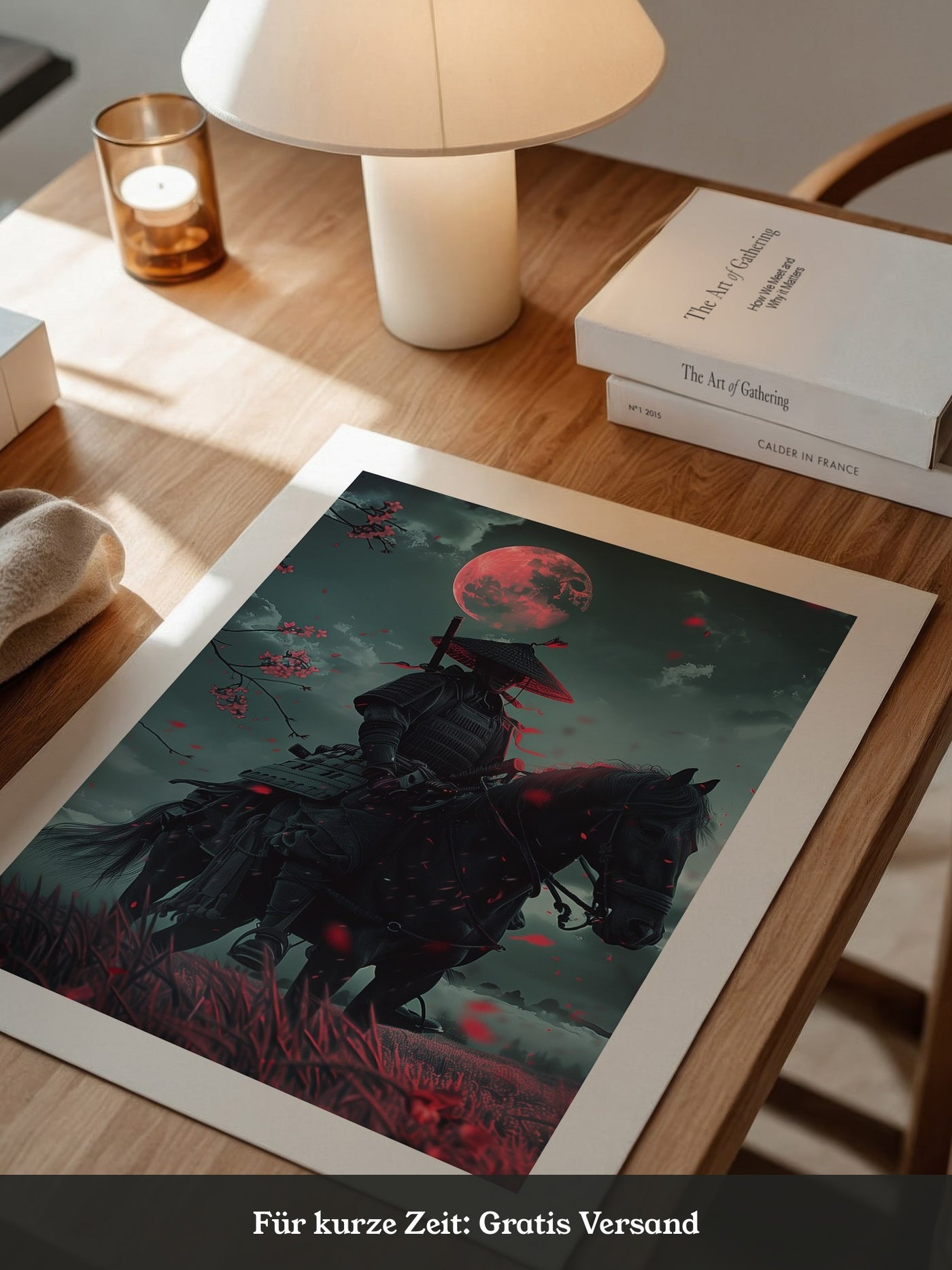 Samurai Reiter Mondschein Fantasy