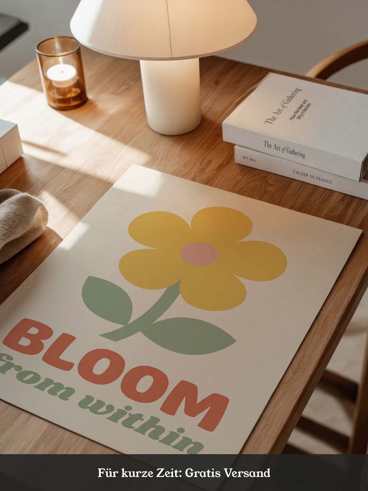 Gelbe Blume pastellige Töne