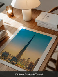 Burj Khalifa Skyline Pastellfarben