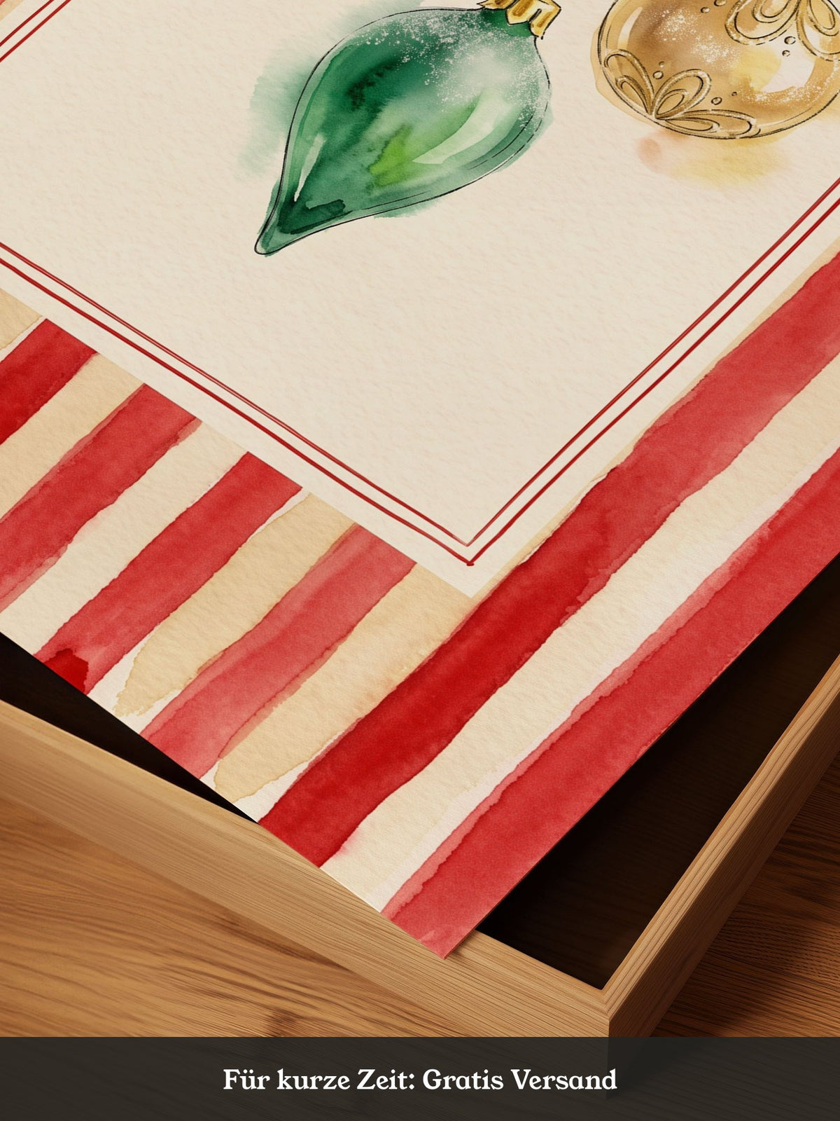 Weihnachtsornamente Aquarell