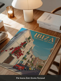 Ibiza Straßenansicht Retro-Stil