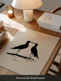 Möwen Silhouette Zweisamkeit
