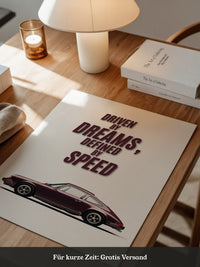Porsche Auto seitlich Retro
