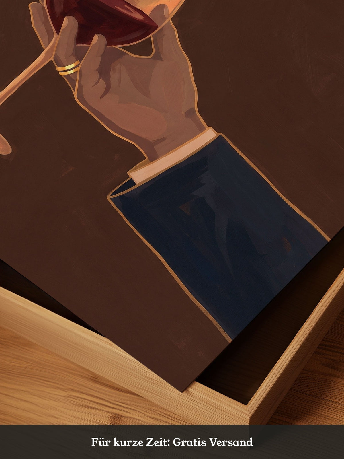 Weinglas Hand Illustration