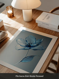 Blume Glasoptik Blau