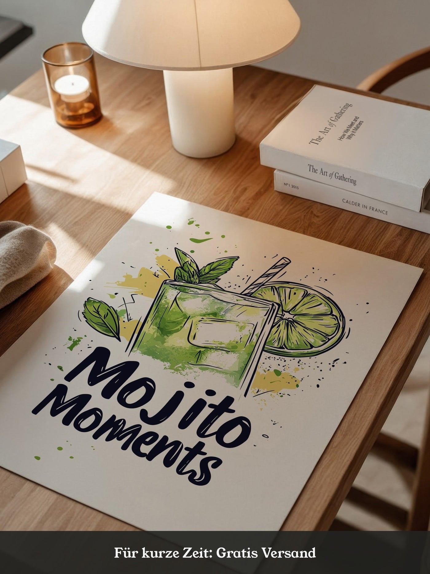 Mojito Glas Aquarellspritzer