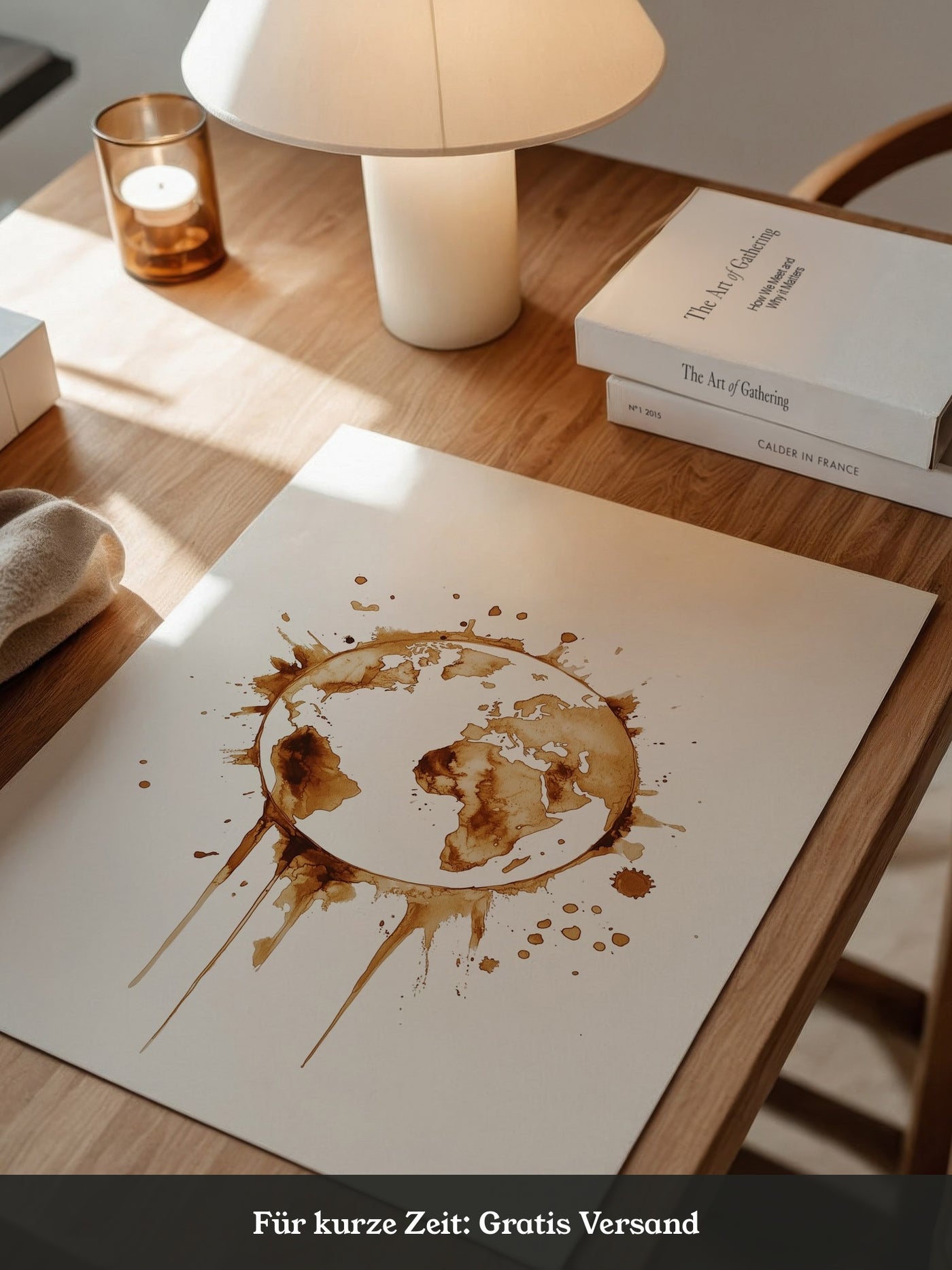 Erde Kaffeefleck Kunst
