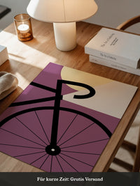 Fahrrad Grafik lila Retro