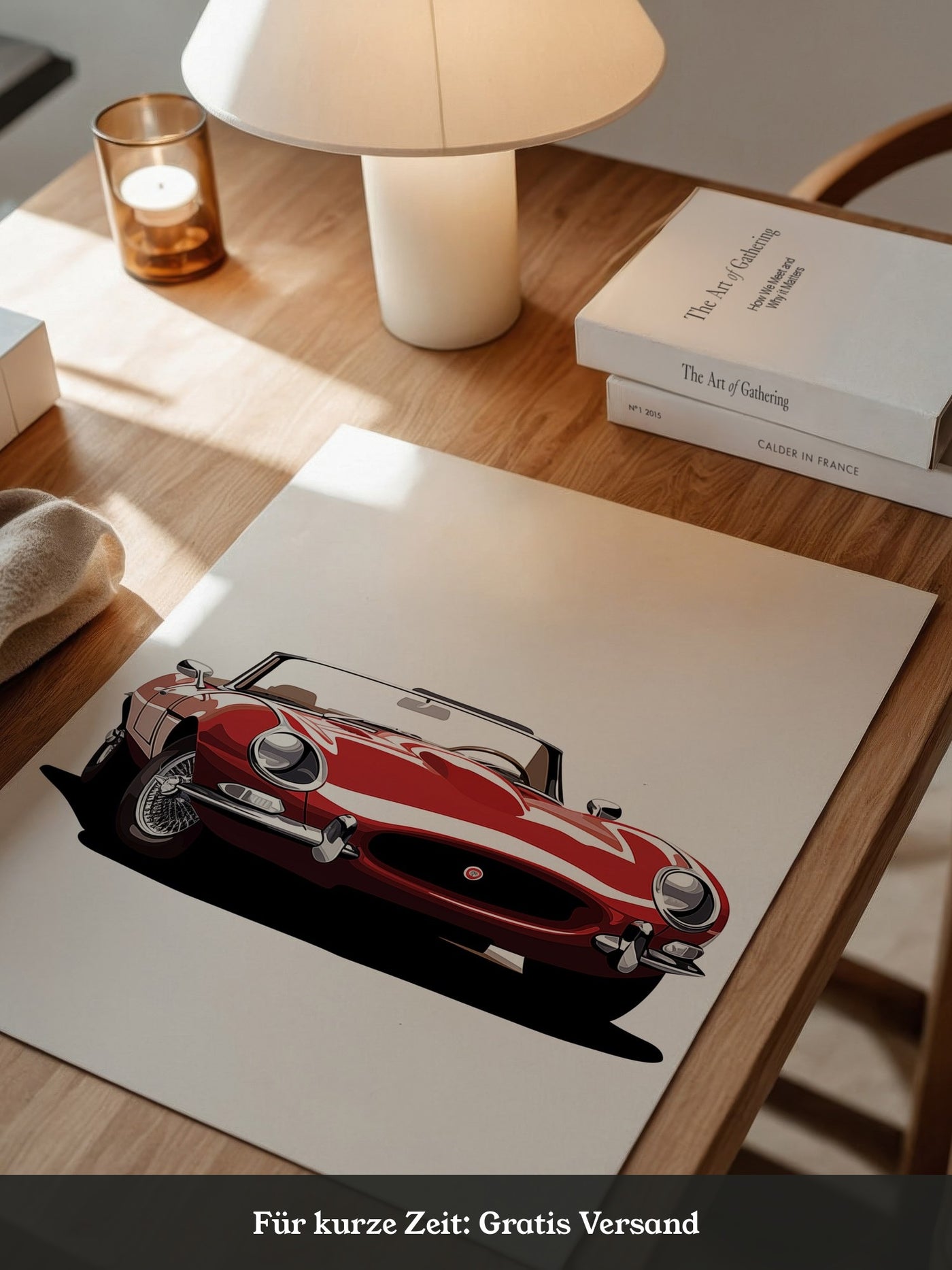 Klassischer Roadster rot Retro