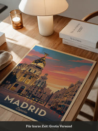 Madrid Architektur Abendstimmung