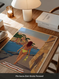 Strand Frau Blick Meer