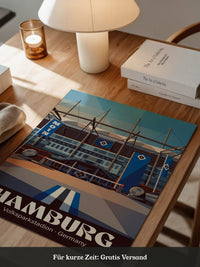Volksparkstadion Grafik Blau