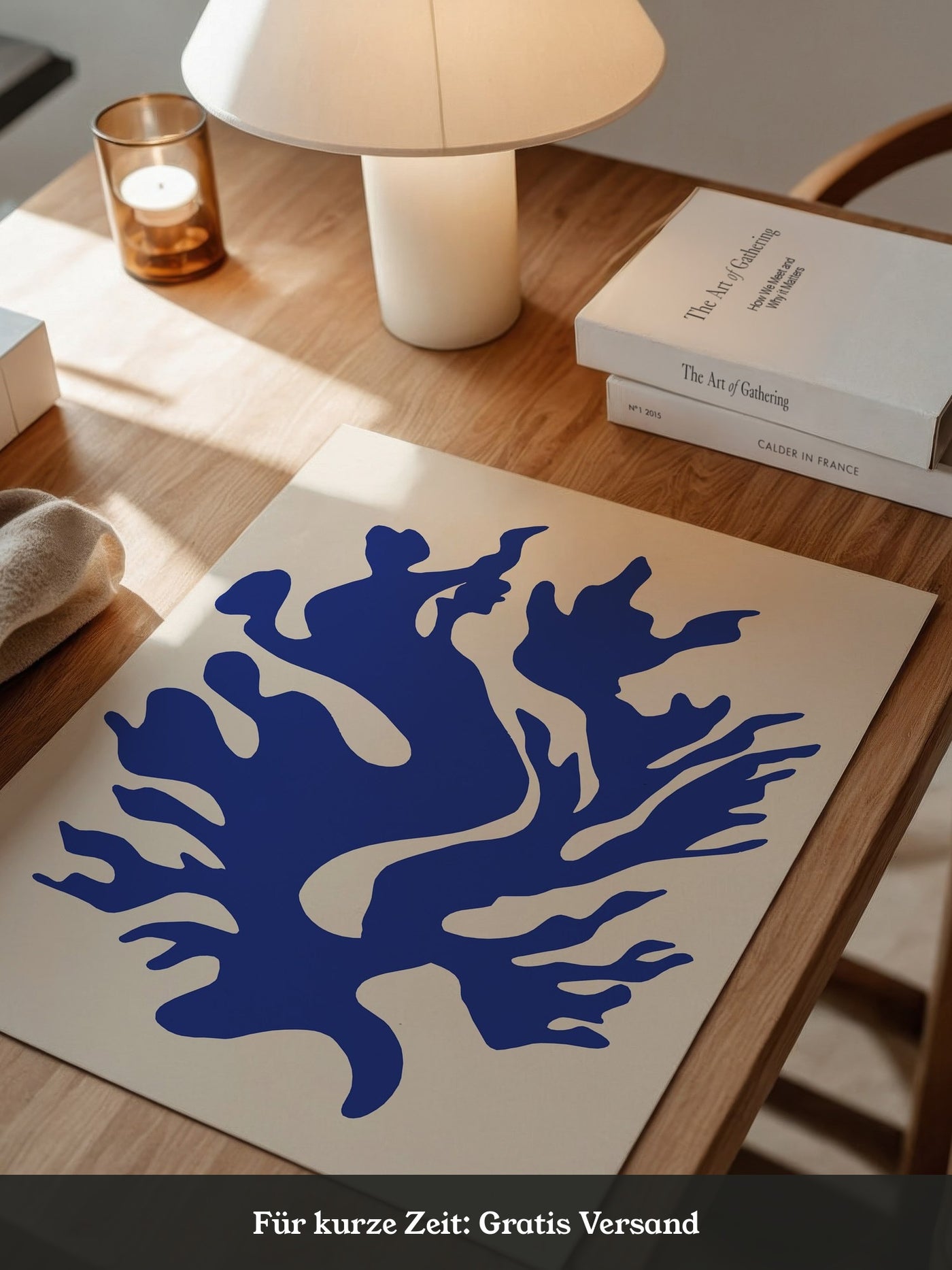 Blaues Korallenmuster abstrakt