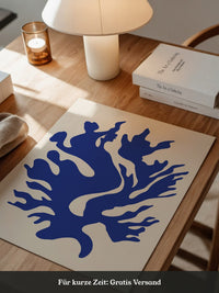 Blaues Korallenmuster abstrakt