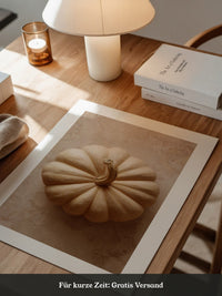 Kürbis beige Draufsicht