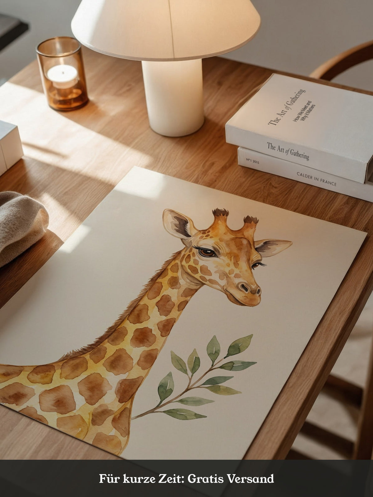 Giraffe Aquarell Sanft