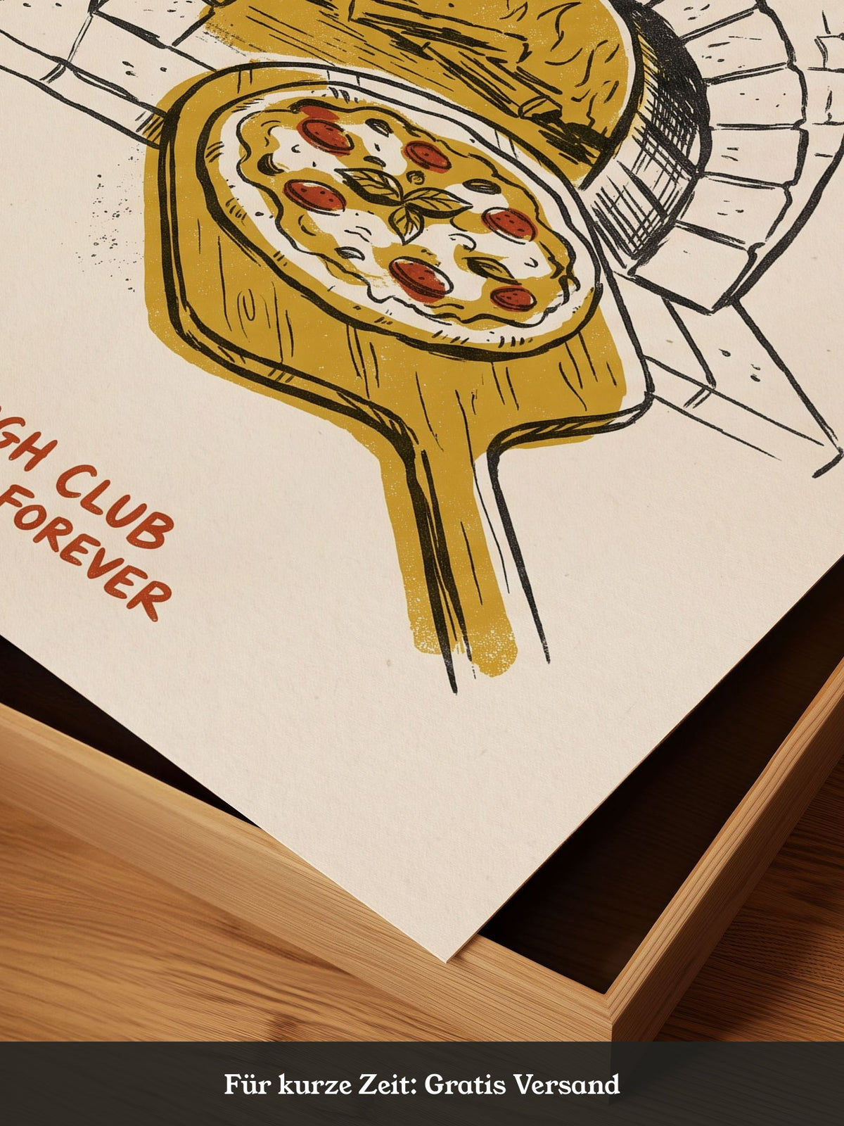 Pizza Nacht Ofen Retro