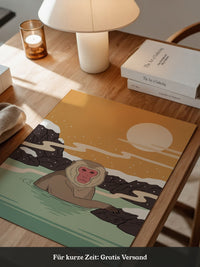 Affe Thermalbad Illustration
