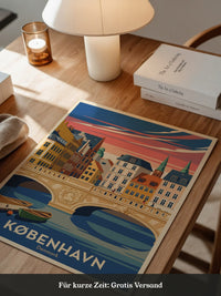 Kopenhagen Brücke Pastellfarben