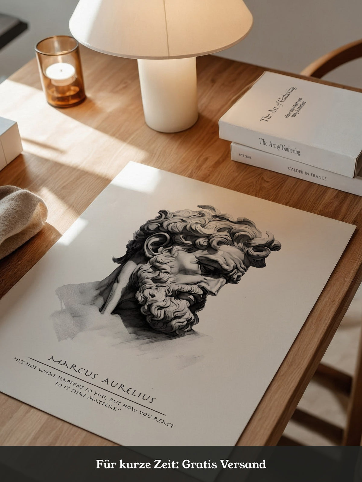 Büste Antik Charcoal-Schattierung