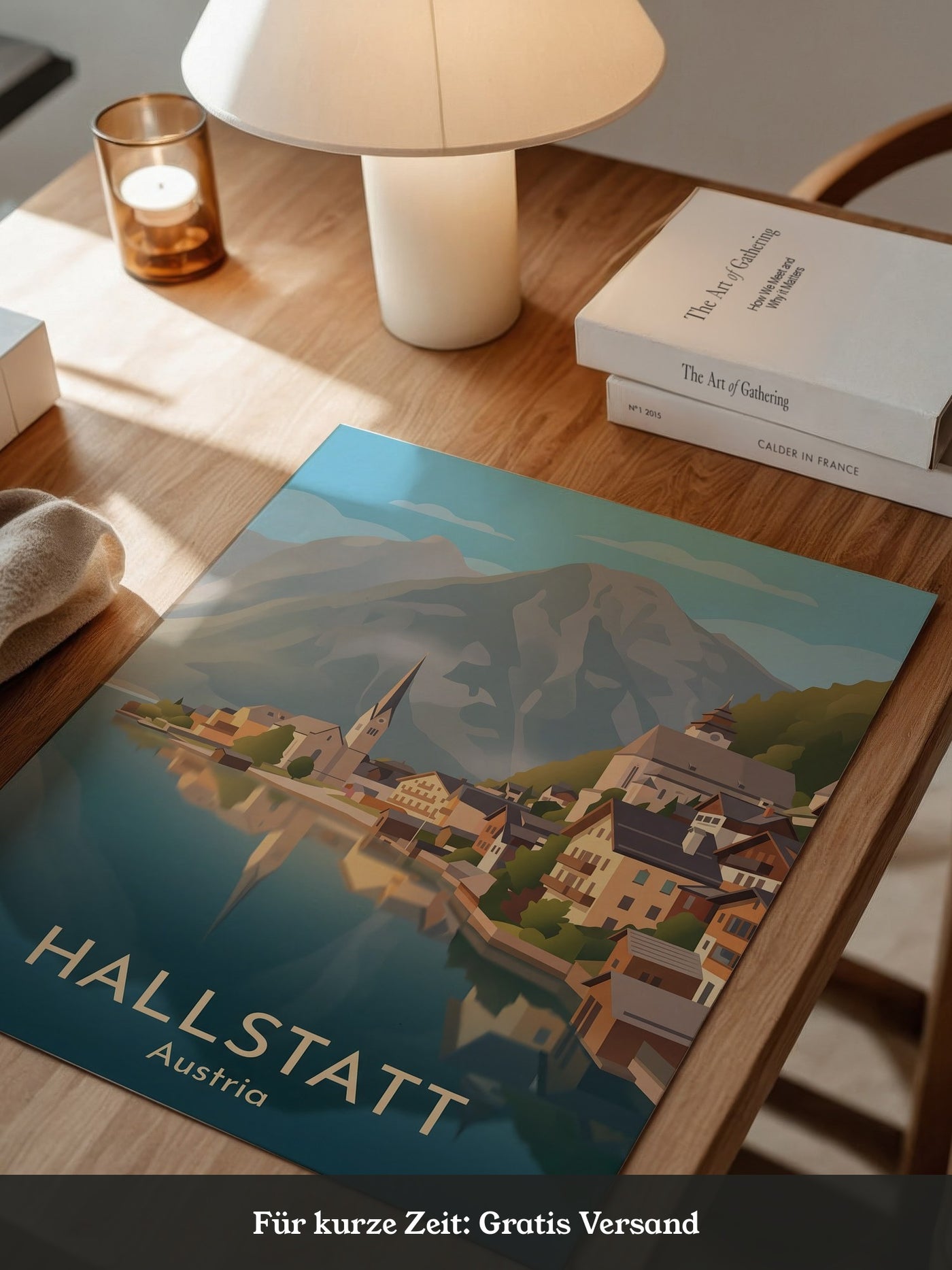 Hallstatt Seeansicht Pastellkunst