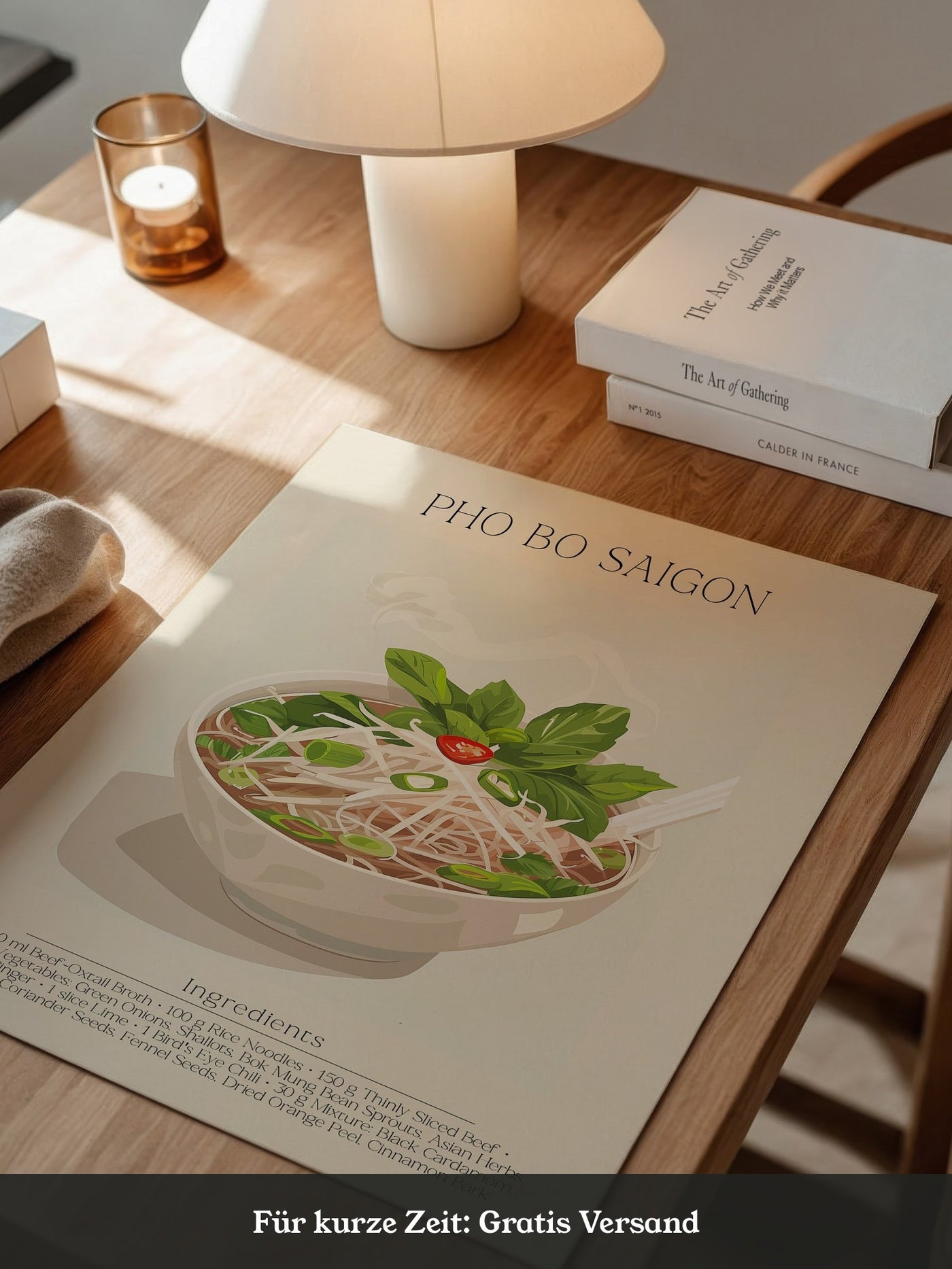 Pho Bo Kräuter Illustration