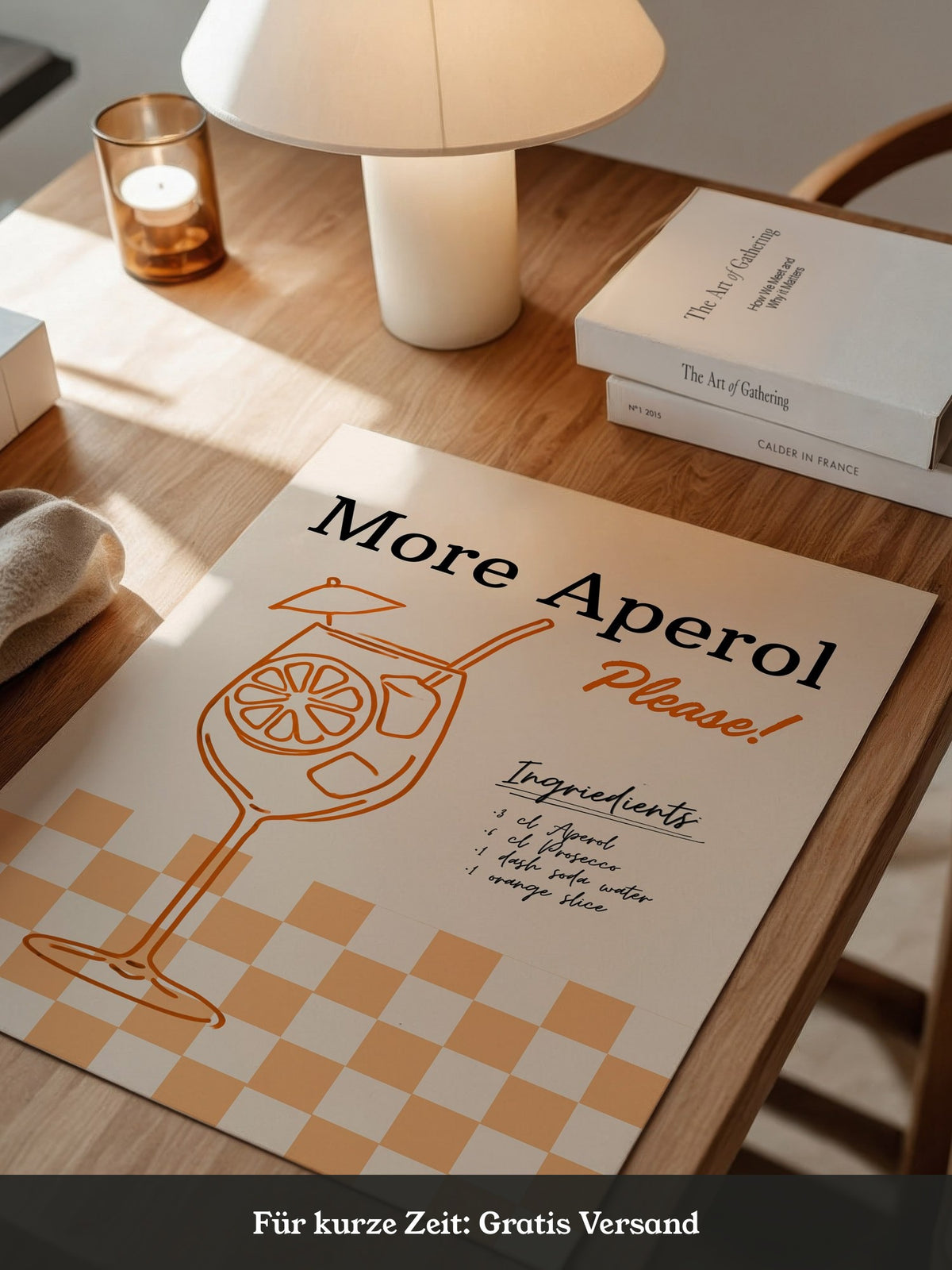 Aperol Cocktail Zeichnung Orange