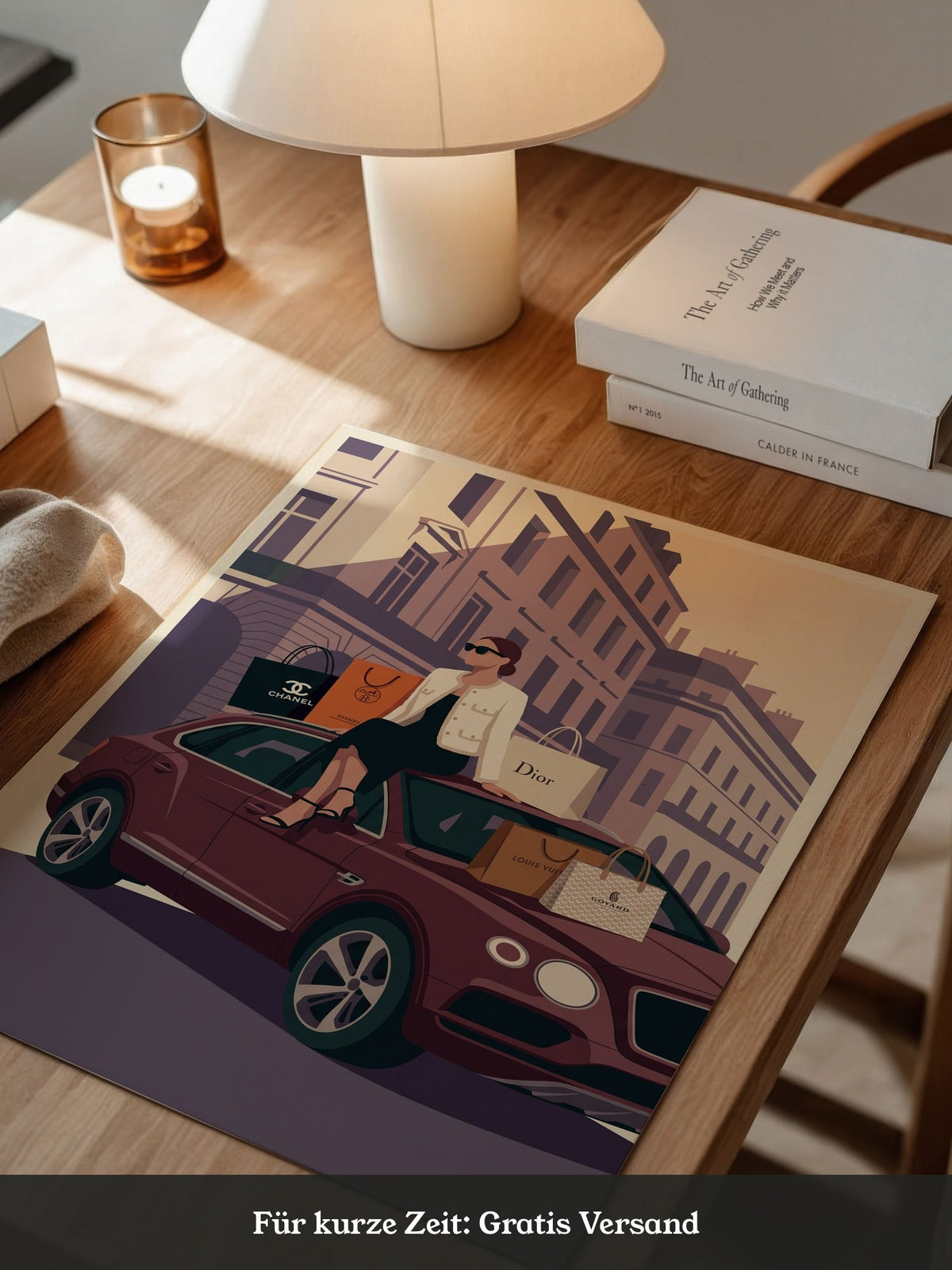 Luxus Shopping Illustration