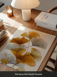 Ginkgo Blätter Aquarellkunst