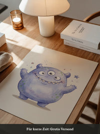 Lila Monster Augen Cartoon