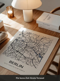 Berlin Stadtplan Schwarz Weiß