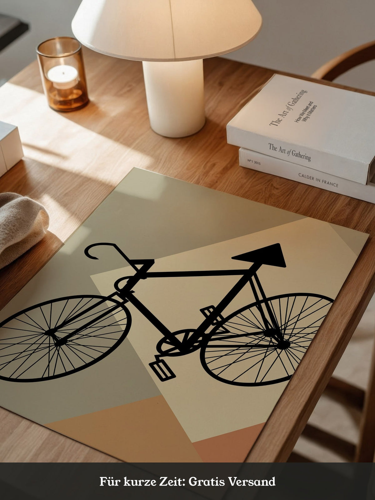 Fahrrad Silhouette geometrisch