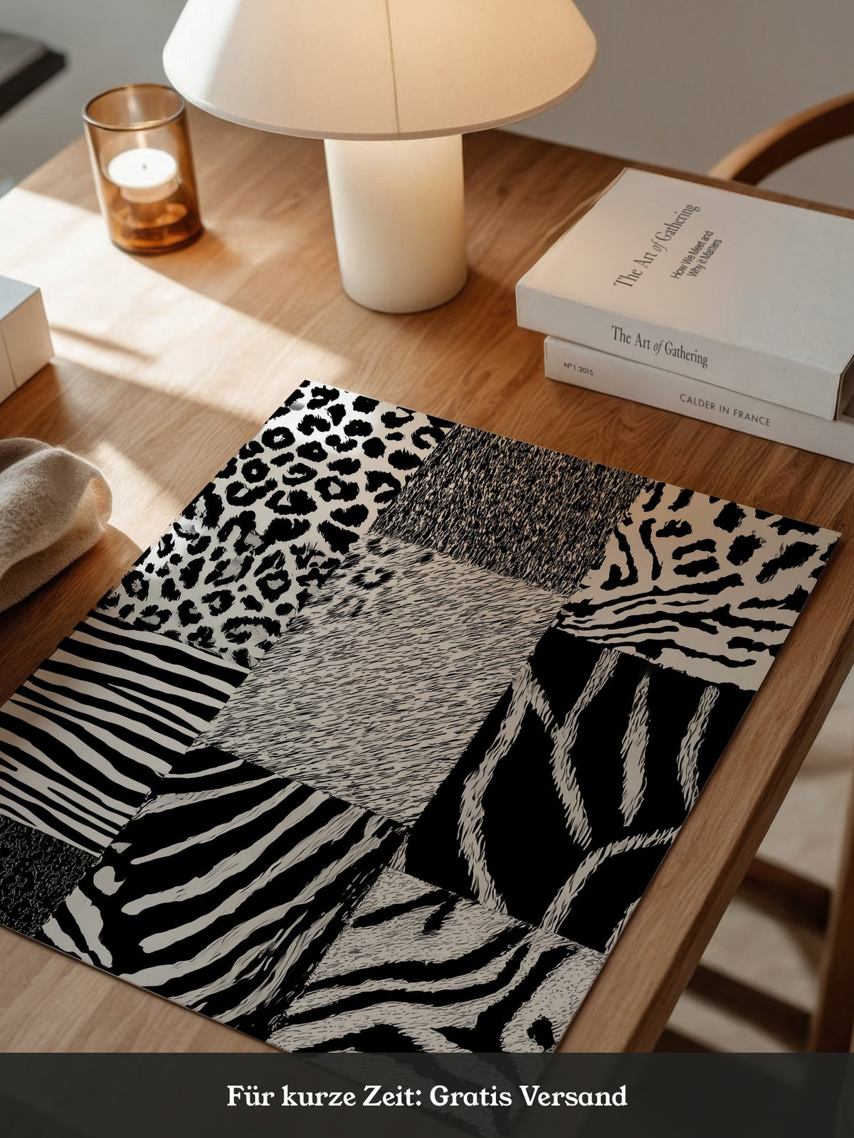 Tiermuster Schwarz-Weiß Patchwork