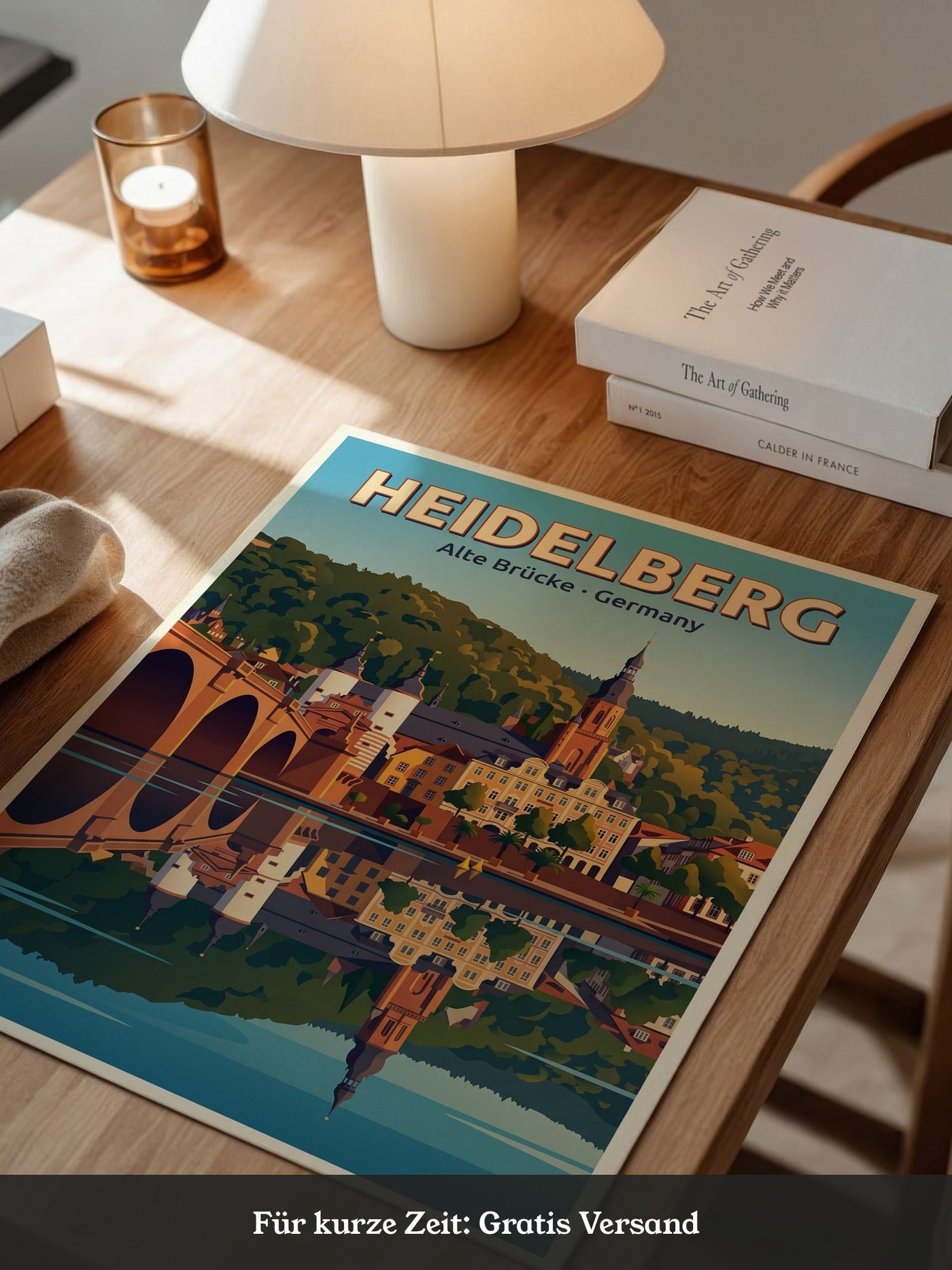 Heidelberg Brücke Spiegelung