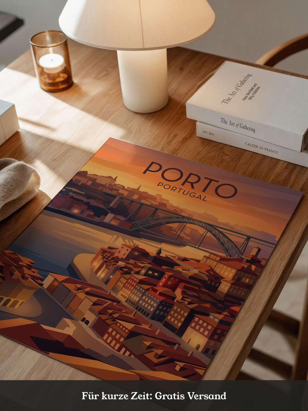 Porto Sonnenuntergang Brücke Vintage