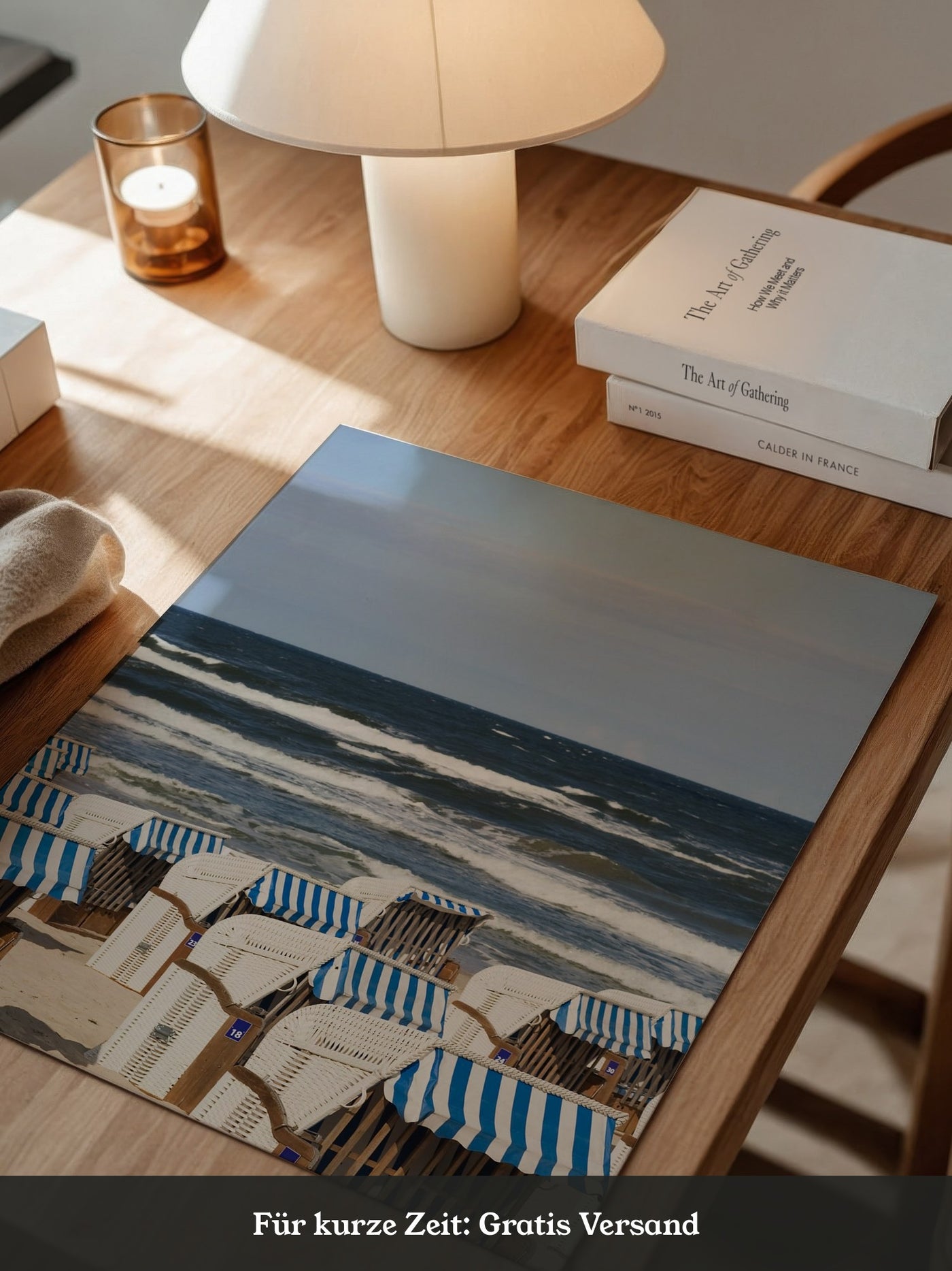 Strandkörbe Meer Blau Weiß