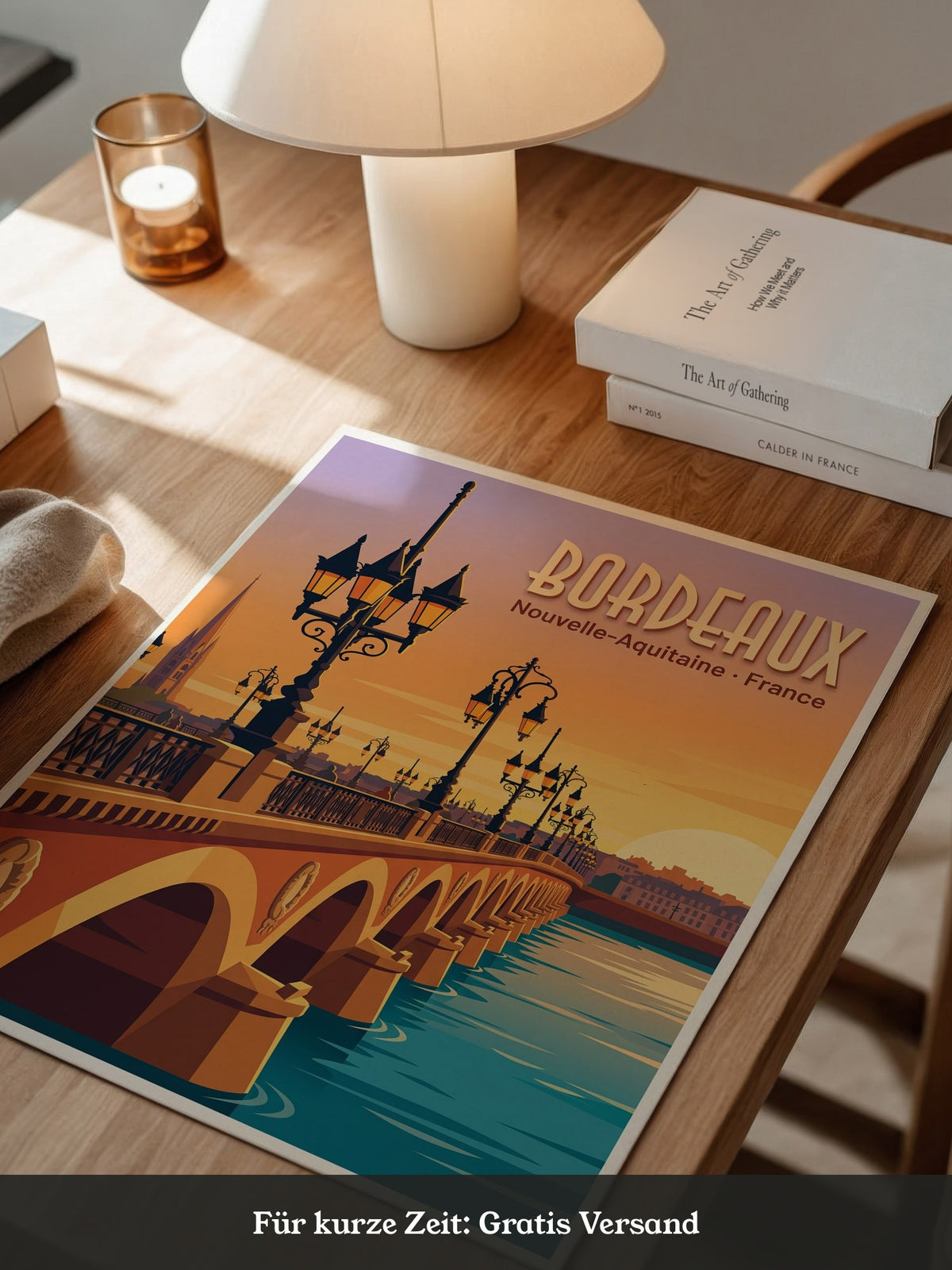 Bordeaux Brücke Sonnenuntergang