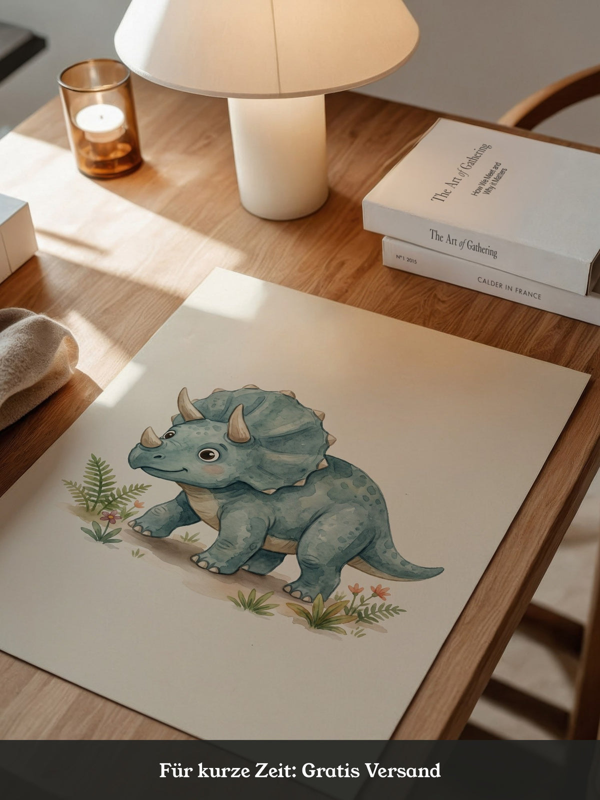 Triceratops Blau Kinderstil
