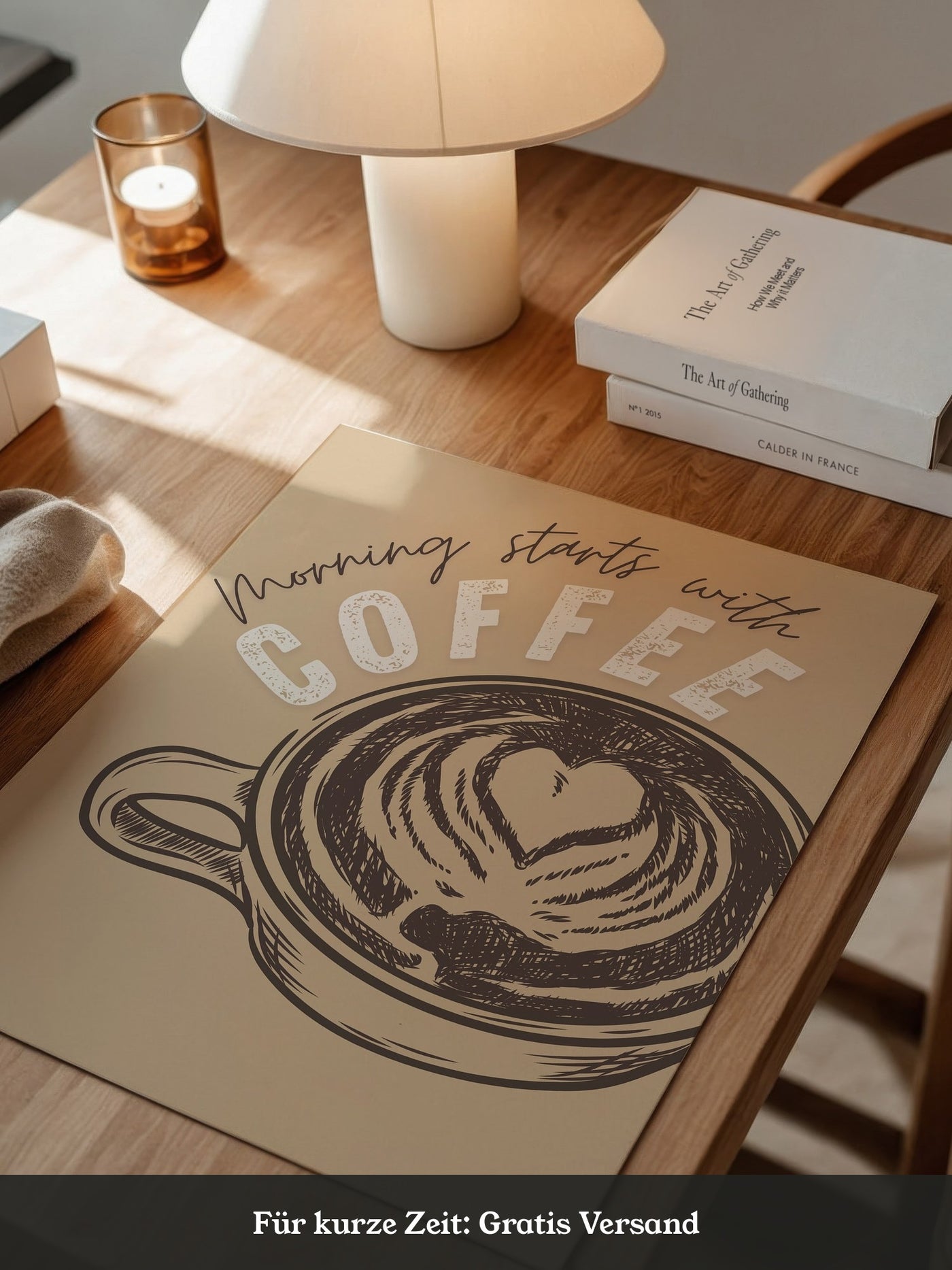 Kaffeetasse Herz Skizze Retro