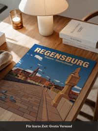 Regensburg Brücke Illustration