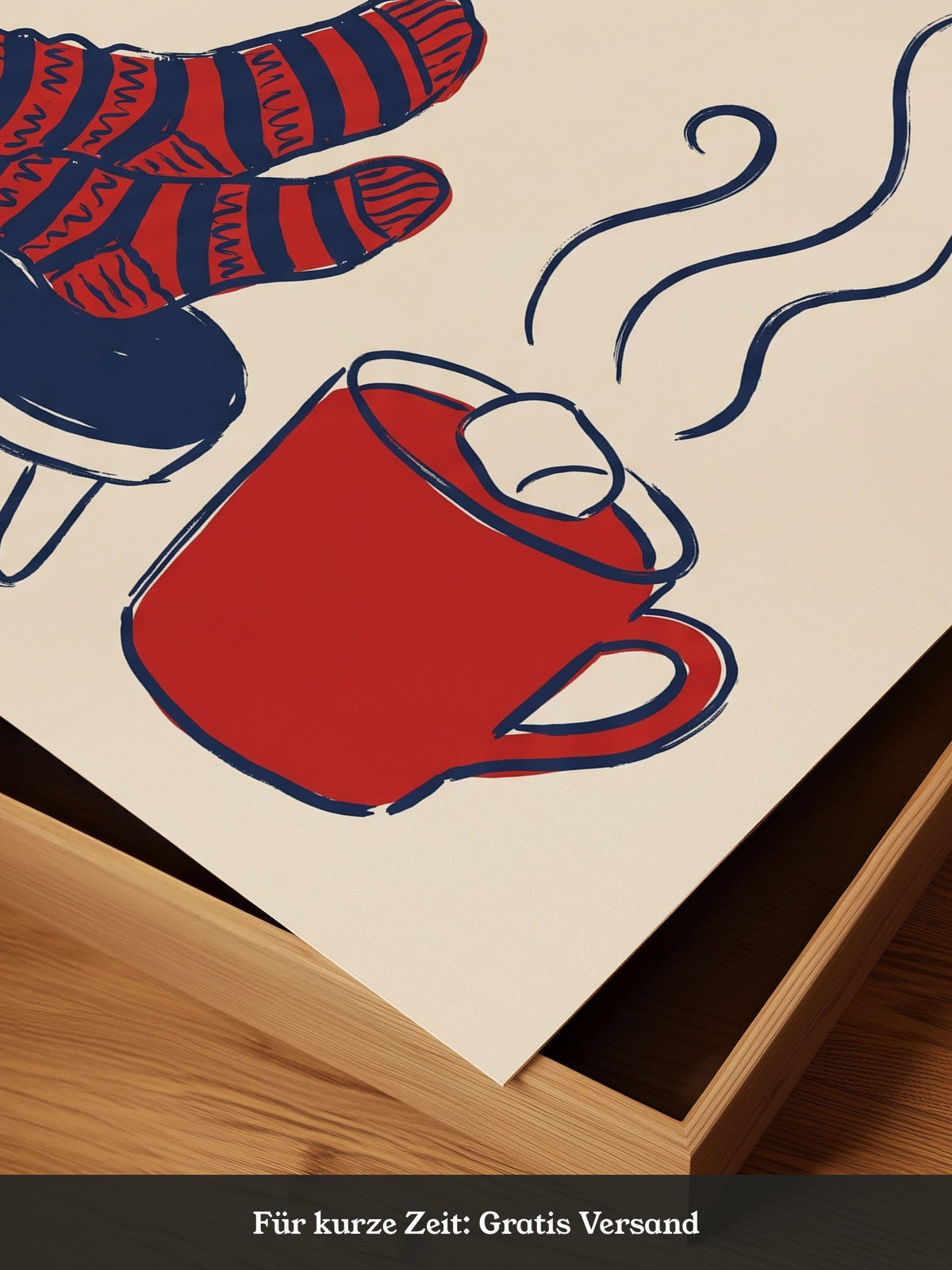 Gemütliche Stricksocken Illustration