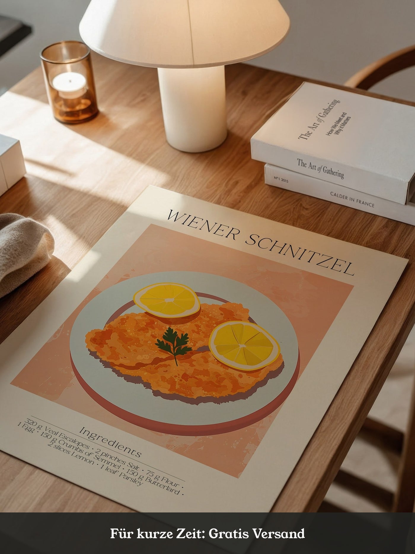 Schnitzel Teller Illustration