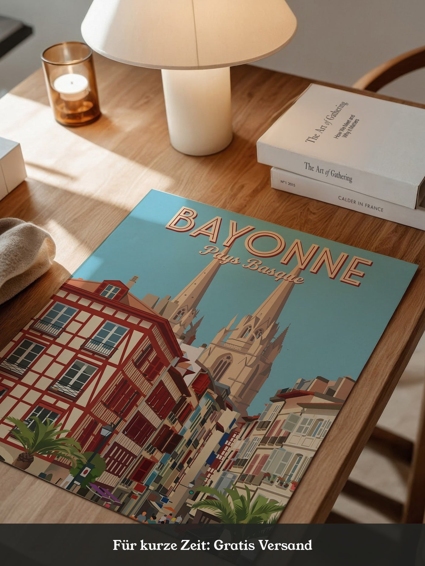 Bayonne Stadtansicht Retro-Stil
