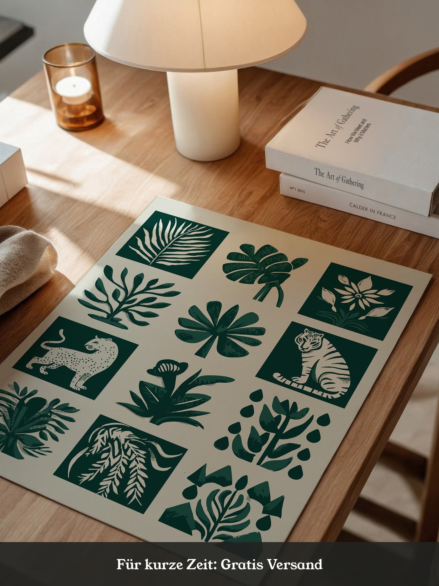 Tropische Flora Tiere Grafik
