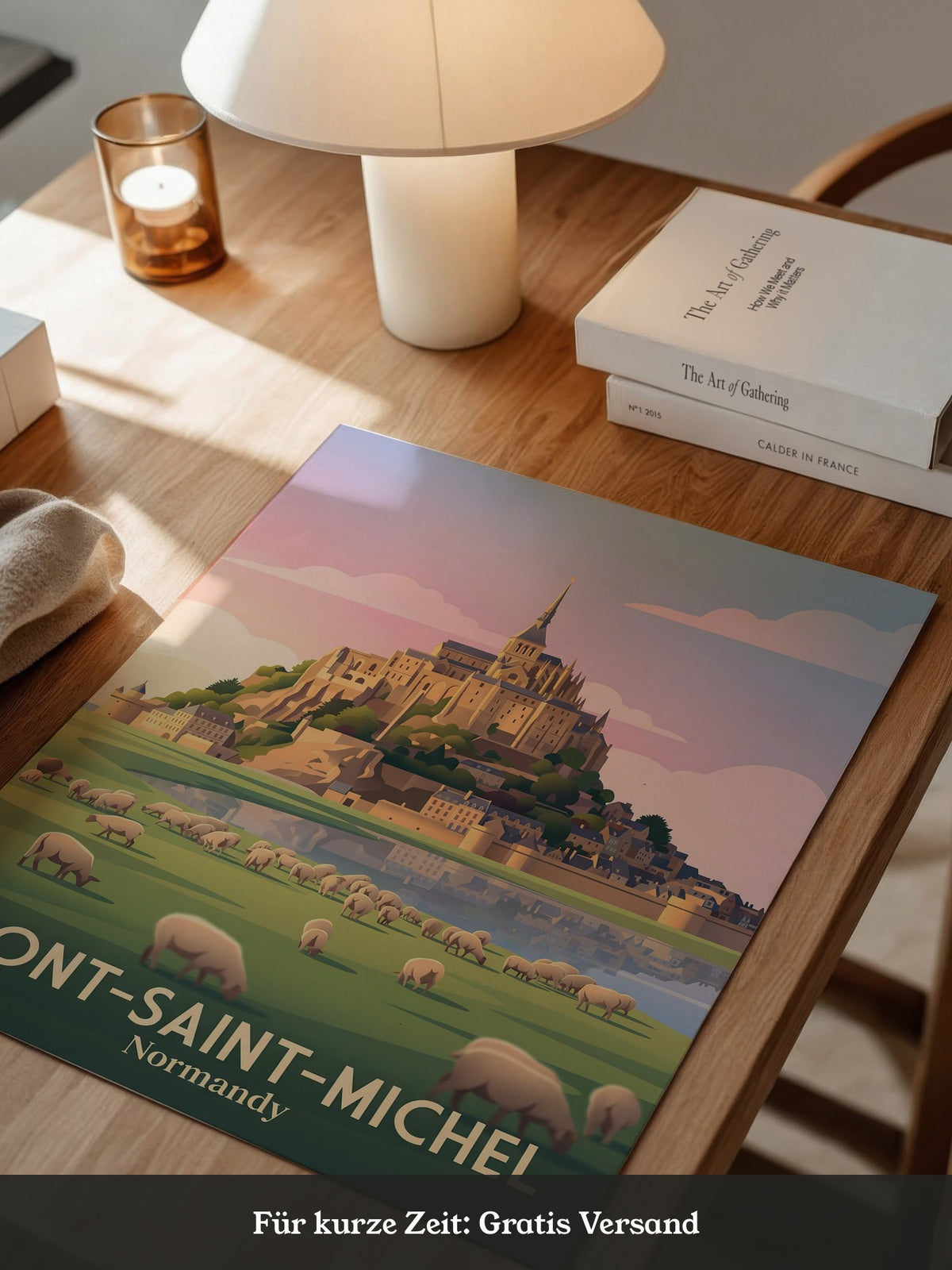 Mont-Saint-Michel Sonnenuntergang Kunst