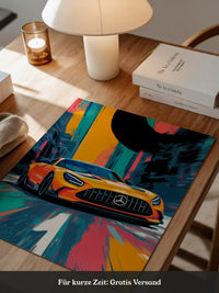 Sportwagen Comic-Stil Farbe