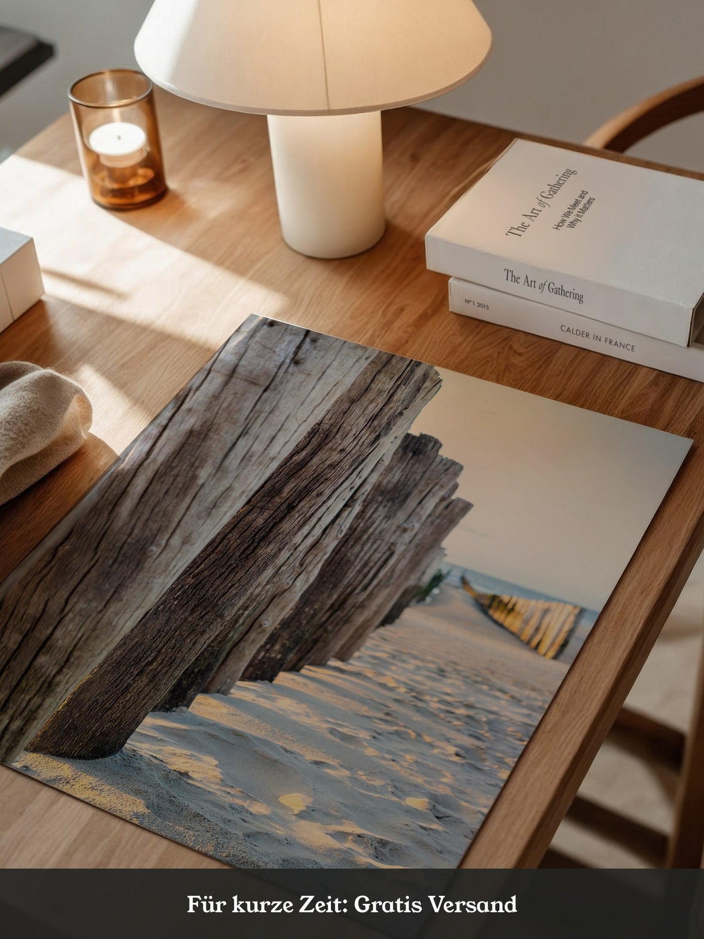 Holzpfeiler Strand Perspektive